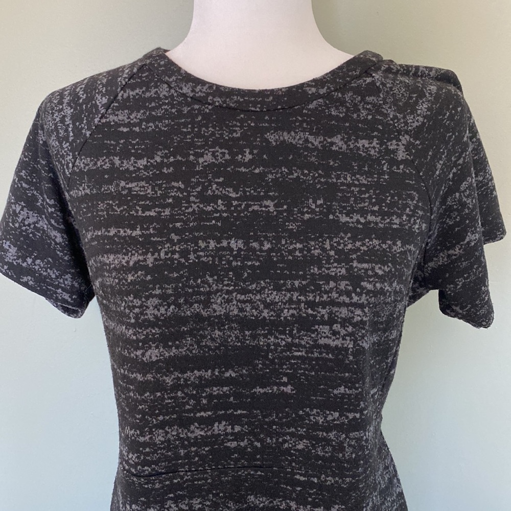 LOFT black and gray short sleeve dress